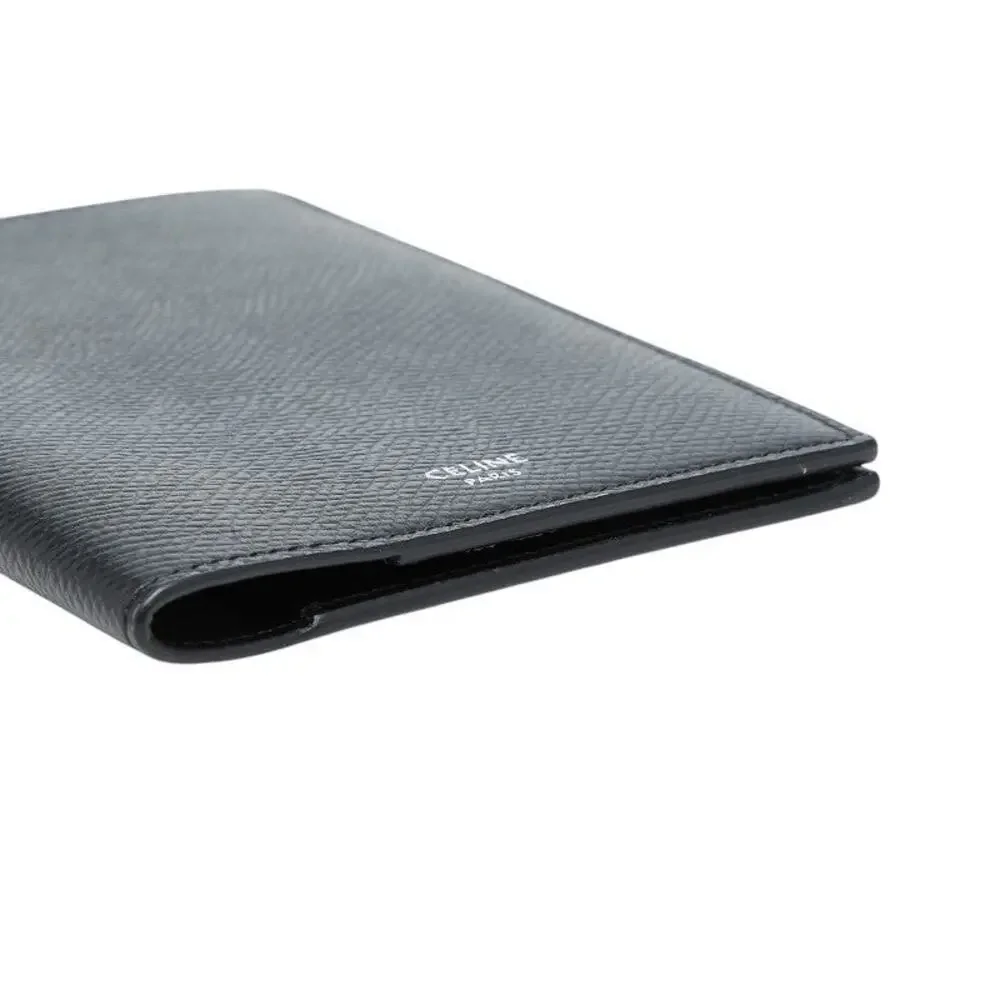 Celine Leather Passport Case Black